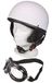 Mil-Tec Oldtimer, casque demi-coquille, couleur: Blanc Mat, taille: S