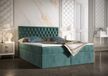 Boxbett Monet turquoise 160x200 cm sommier tapissier lit double