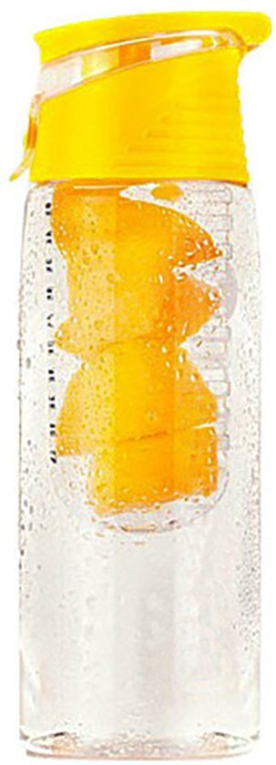 Figuretta waterfles met infuser, 700 ml, BPA-vrij â€“ geel geel