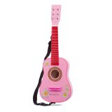 New Classic Toys Gitaar - Roze met Bloemen