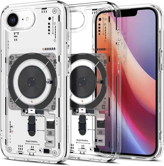Spigen Ultra Hybrid MagFit - Hoesje Geschikt voor Apple iPhone 17e / 16e - Compatibel met MagSafe / Qi2 - Back Cover Neo One