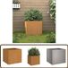 vidaXL Jardinière - Acier Corten - 32x30x29 cm