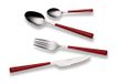 Echtwerk Basic Bestekset met kunststof handgrepen, 24-delig, rood