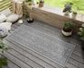 Northrugs Balkonkleed geometrisch - Cuadrado zwart/crème 70x300 cm