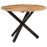 Maison Exclusive - Table de salle à manger ronde 100 x 100 x 75 cm en bois de manguier brut