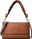 Coccinelle Leren schoudertas Boheme Grana Double Shoulder Bag Cognac / Noir bruine
