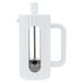 Café Olé Ciao 3 kopjes cafetière, roestvrijstalen gaas, Franse pers, wit