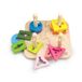 Hape Hape Creatieve steekpuzzel van hout, stapelspel voor kleine kinderen, stapelspel met verschillende vormen, vaste staven en heldere kleuren