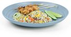 Plasticforte Rond bord/camping bord - D20 cm - ijsblauw - kunststof - onbreekbaar - servies