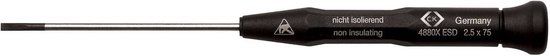 C.K. Xonic ESD Platte schroevendraaier Kopbreedte: 4 mm Koplengte: 150 mm DIN EN 61340-2