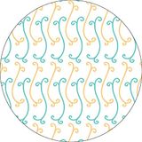 Bonateks Ronde digitaal bedrukte muismat, antislip onderkant, voor kantoor en thuis, diameter: 22 cm
