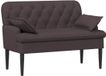 vidaXL Lovingseat met knoopge tuft Donkerbruin 111 x 68 x 80 cm Stof
