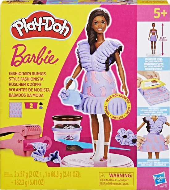 Play-Doh Barbie Fashionista-franjes - Speelset met Pop - Boetseerklei