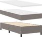 vidaXL Boxspringbed met hoofdeinde, taupe, 100 x 200 cm, stof