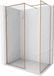 Mexen Kioto-F paroi de douche Walk-in avec cadre 90 x 75 cm, transparent 8 mm, cuivre brossé