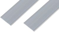 Alberts Platte buis | aluminium, naturel | 1000 x 60 x 3 mm | set van 2