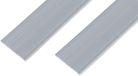 Alberts Platte buis | aluminium, naturel | 1000 x 60 x 3 mm | set van 2