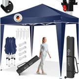 Kesser Tente de réception 3x3m Pavillon Easy Up - Tente de fête avec sac de transport imperméable pliable - Bleu