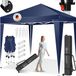 Kesser Tente de réception 3x3m Pavillon Easy Up - Tente de fête avec sac de transport imperméable pliable - Bleu