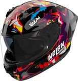 Nolan N60-6 Sport Chicane 369, casque intégral, couleur: Noir/Rouge/Fuchsia/Jaune, taille: M