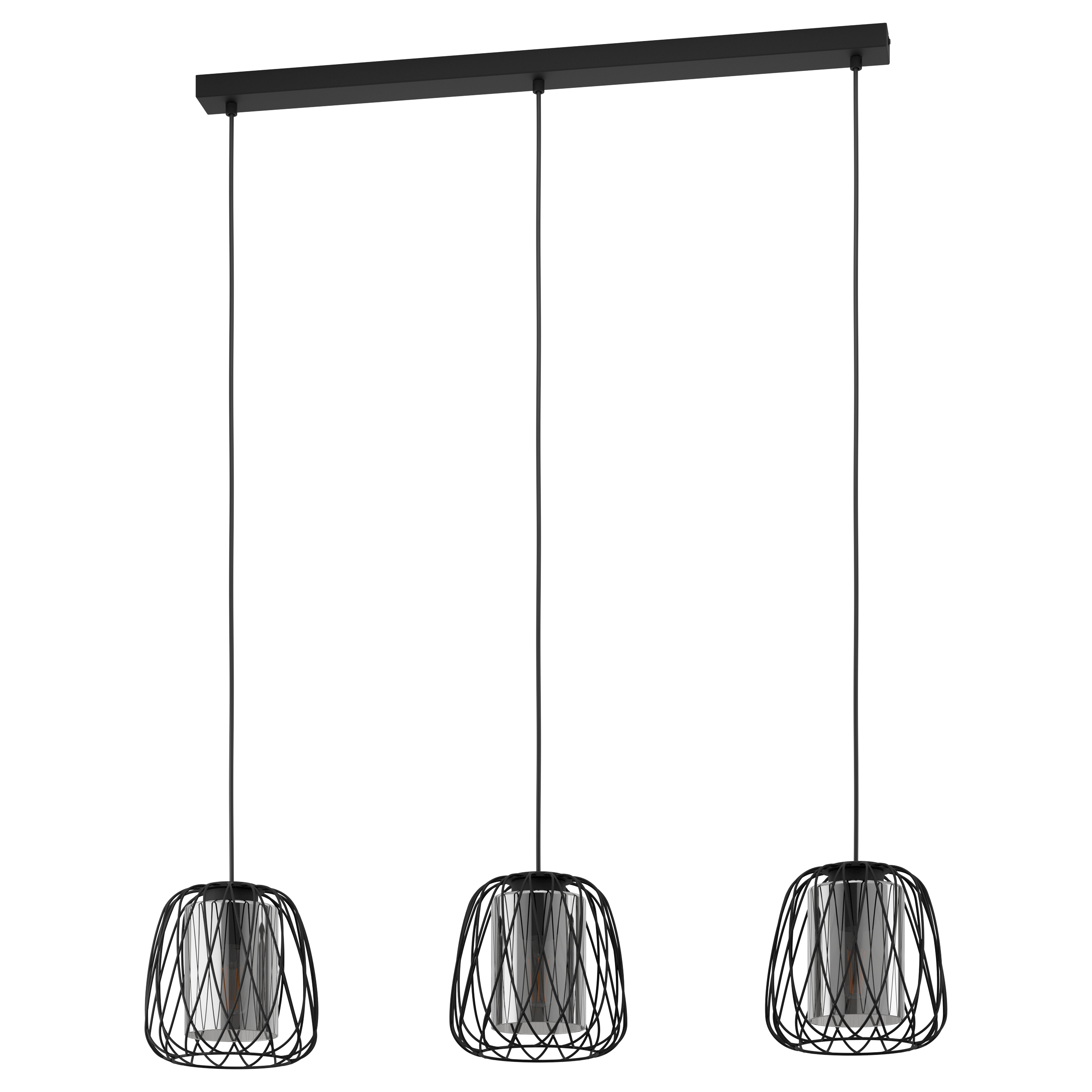 EGLO Floresta Hanglamp - Zwart - E27 - 110cm