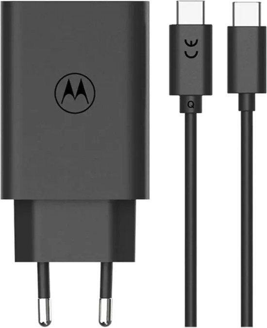 Motorola TurboPower 68W Thuislader met USB-C Kabel - Zwart