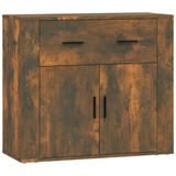 VidaXL Dressoir 80x33x70 cm bewerkt hout gerookt eikenkleurig