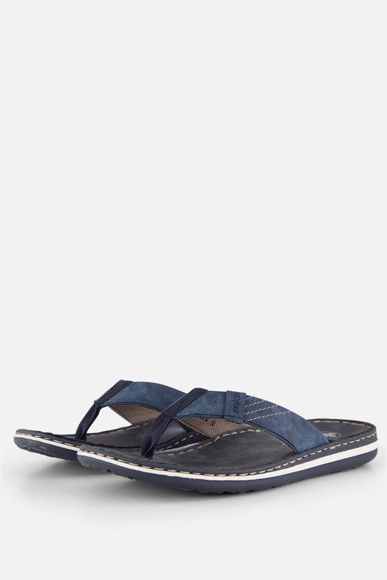 Rieker Morelia Slippers blauw Imitatieleer - Maat 43