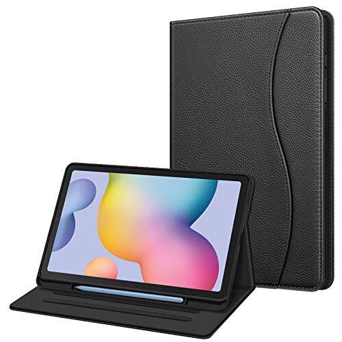 Fintie Case voor Samsung Galaxy Tab S6 Lite 10.4 Inch Tablet 2020 Release Model SM-P610 (Wi-Fi) SM-P615 (LTE) - Multi-Angle View Folio Stand Cover met Pocket, Zwart