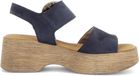 Gabor Dames Platte Sandalen Imitatieleer Marine