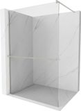 Mexen Kioto+ paroi de douche avec étagère Walk-in 140 x 200 cm, transparent, nickel brossé