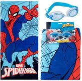 CERDÁ LIFE'S LITTLE MOMENTS Spiderman Strandlaken Set met Zwembril Jongens – Strandhanddoek – Sneldrogend – Polyester – Lichtgewicht