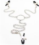 Fetish LATETOBED BDSM LINE Nipple Clamps And Clit Clamps With Chain Metal