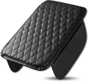 EDIBAZZAR | Coussin d'accoudoir de voiture matelassé en cuir écologique avec compartiments