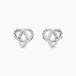 Shainy Boucles D'oreilles Puces Argent Blanc