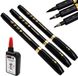 Stylos de calligraphie japonais et chinois - Set de 3 - 15 ml - Rechargeable - Pointes fines pour l'écriture, le dessin et l'art