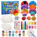 Merkloos Schilderset kinderen - Schelpen - 12 stuks - Glitter en fluorescerende verf