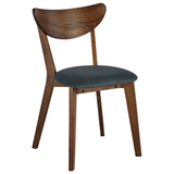Beliani ERIE - Chaise de salle à manger set de 2 - Bois foncé - Caoutchouc bois