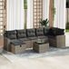 Maison Exclusive - Ensemble de meubles de jardin 8 pièces avec canapé et coussins, gris, en polyrotin