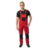 Mascot Unique Salopette américaine avec poches genoux 12069-203 - Rouge/Noir - C60 - 90