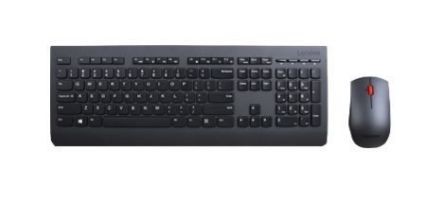 Lenovo 4X30H56809 - Draadloos QWERTZ Duits Toetsenbord met Muis - Zwart