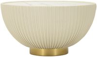 Mauro Ferretti Elge Salontafel Ø 71x38 cm Keramiek Crème/Goud/Wit Rond Klassiek