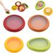 Set de 4 boîtes de conservation en silicone jaune pour fruits et légumes
