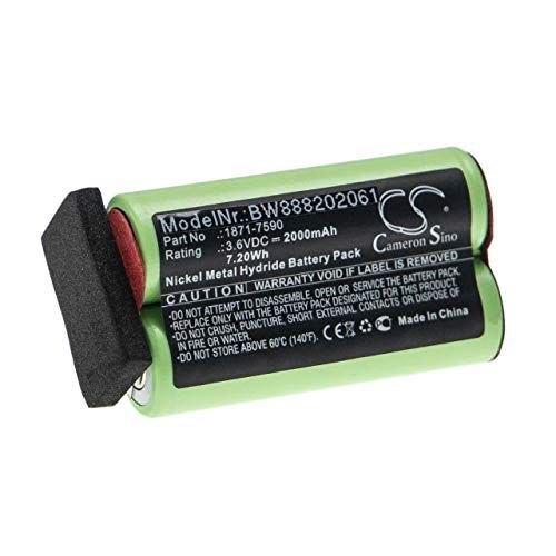 VHBW Batterij vervanging voor Moser 1871-7590 voor tondeuse (2000mAh, 3,6V, NiMH)