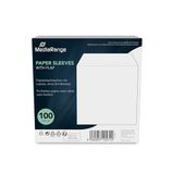 MediaRange BOX66 beschermhoes voor optische schijf, wit, papier, 120 mm