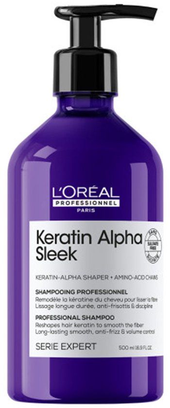 L'Oréal Professionnel Keratin Alpha Sleek Shampoo - Frizz- en volumecontrole - 500ml