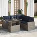 Maison Exclusive - Ensemble de meubles de jardin 6 pièces avec banc, coussins, en polyrotin gris, avec un cadre en bois d'acacia