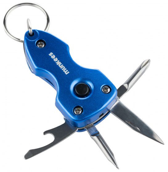 Munkees Multitool 6 Functies - Blauw - 6 cm - Unisex