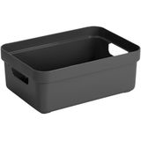 Sunware Sigma home opbergbox 9L antraciet - 35 x 24,6 x 12,2 cm