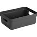 Sunware Sigma home opbergbox 9L antraciet - 35 x 24,6 x 12,2 cm